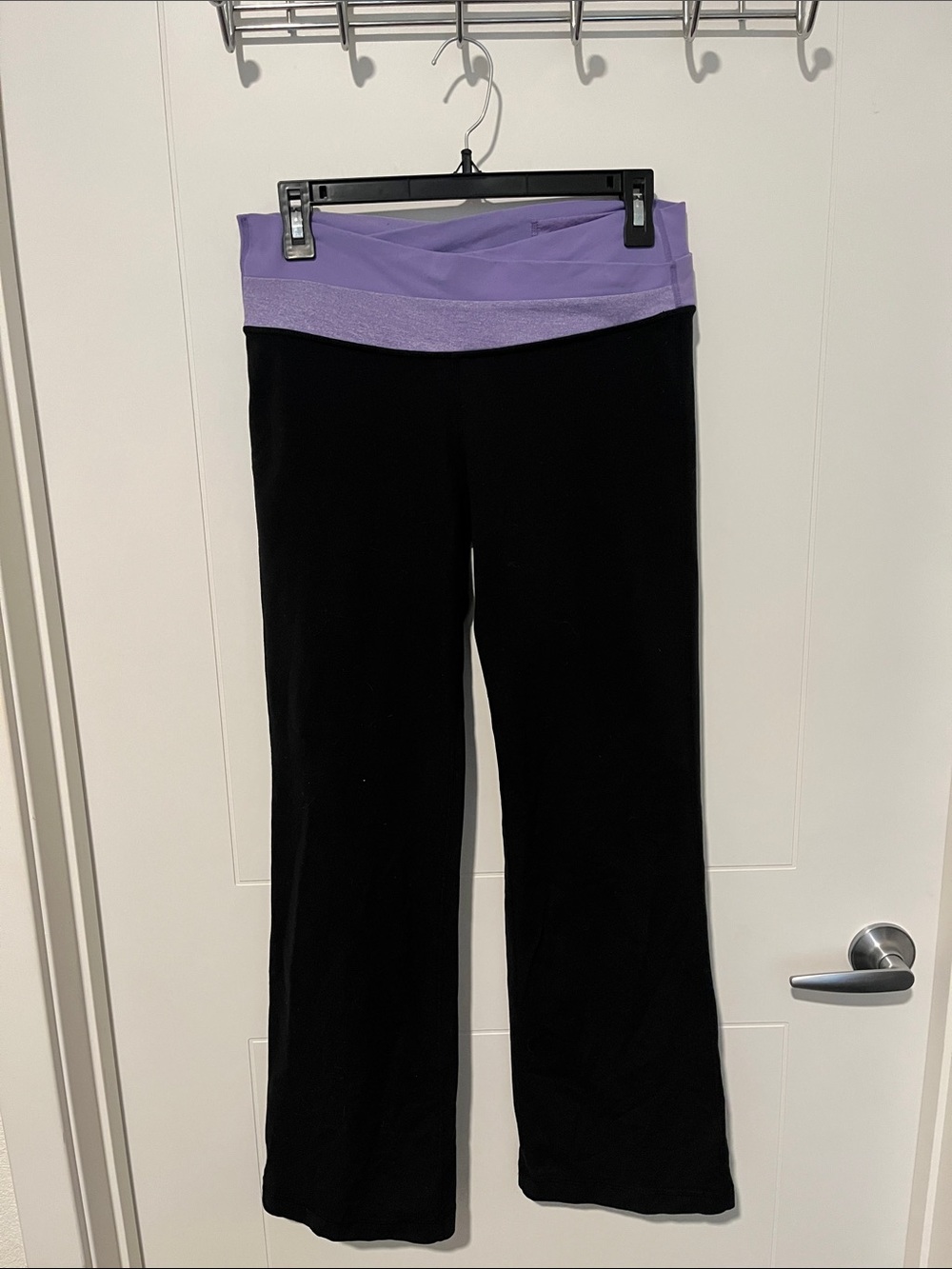 Lululemon Black Yoga Wide Leg Athletic Pants Athleisure Workout Gym Lounge Yoga